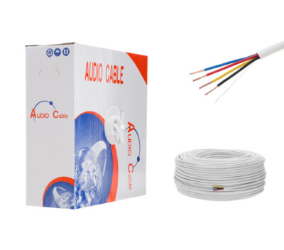 Cavo Diffusori Hi Fi Alta Qualita Cavo Audio Altoparlante 16 AWG 100 Piedi - 4 Conduttori, Bianco, CL2 Per Incasso A Parete, Nuovo 100 Piedi 4 Conduttori CL2 Bianco Installazione Parete - Foto 3