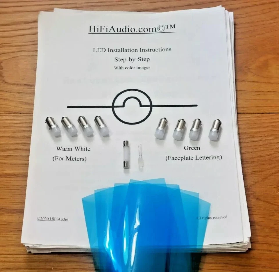 McIntosh MC2505 LED Bombillas Lámparas Luces Gel Filtros Instrucciones Kit Actualización Foto 2 de 4