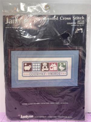 JANLYNN Counted Cross Stitch Kit - COUNTRY THINGS - 12'' x 5'' #977-36 - 1987