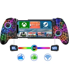 Full-Size Gaming Phone Controller Gamepad for iPhone 15/16, Android Phone Tablet