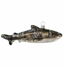 SHARK EUROPEAN BLOWN GLASS CHRISTMAS TREE ORNAMENT OCEAN LIFE