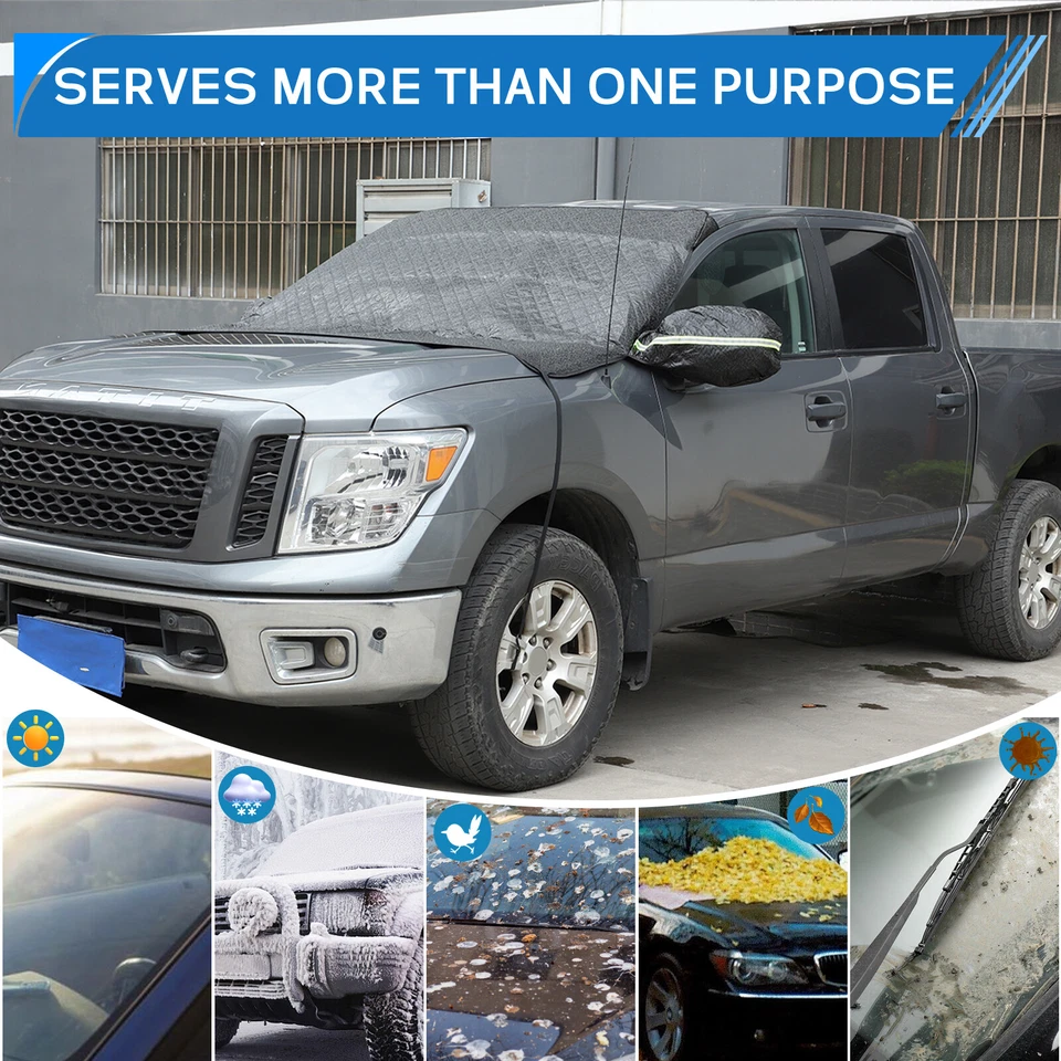 Protector protector de hielo para parabrisas para nieve personalizado para Nissan Titan 2016-2023 Foto 3 de 4