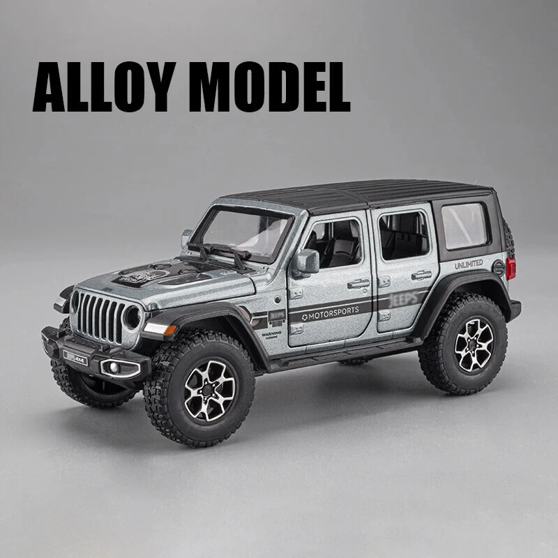 1:32 Jeep Wrangler Sahara Alloy Metal Diecast Model Car Sound Light Off-Road Toy - Image 4 of 4