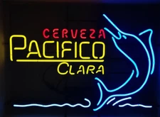 Cerveza Beer Pacifico Clara Malin 20"x16" Neon Light Sign Lamp Bar Real Glass