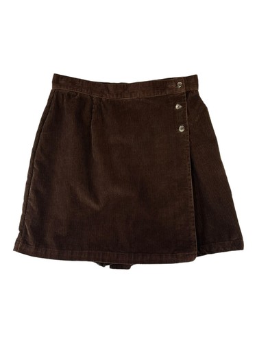 David Hollis Mujer Talla 16 Skort Marrón Pana Cierre de Cremallera y Botones - Imagen 1 de 12