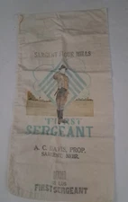 Vintage First  Sergeat Mills Bleached 48 LB Canvas Flour Bag 29x14