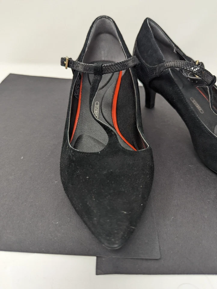 Zapatos de salón Rockport para mujer 7M negros Trutech punta correa cuero Foto 2 de 4