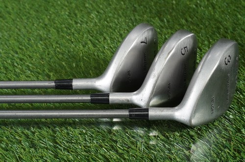 SC PRO SHALLOW FACE WOODS SET 3,5,7 UST GRAPHITE SENIOR FLEX ~ SUPER STROKE!! - Picture 5 of 9
