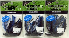 Crusher Lures Grass Assassin 3/8oz Blue/Black Gamakatsu Hook Three Jigs SJ38301