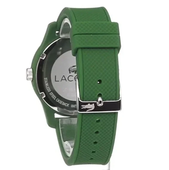 LACOSTE 2010763 12.12 GREEN DIAL GREEN SILICONE STRAP MENS WATCH - Image 4 of 4