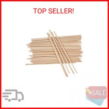 Long Wood Dowel Rods Unfinished Natural Wood Craft Dowel Sticks 50 Pack 1/4 Inch