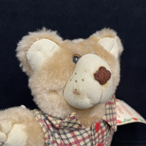 Wendys Boone Furskin Happy Holiday Plush Bear Stuffed Animal Toy Vintage 1986 - Picture 3 of 9