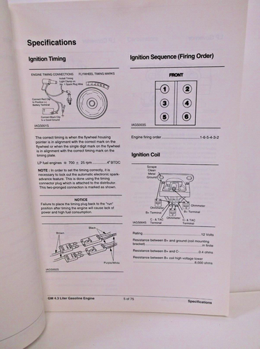 Daewoo Specifications Systems Operation Testing & Adjusting Gasoline Engine 4.3 - Picture 4 of 6