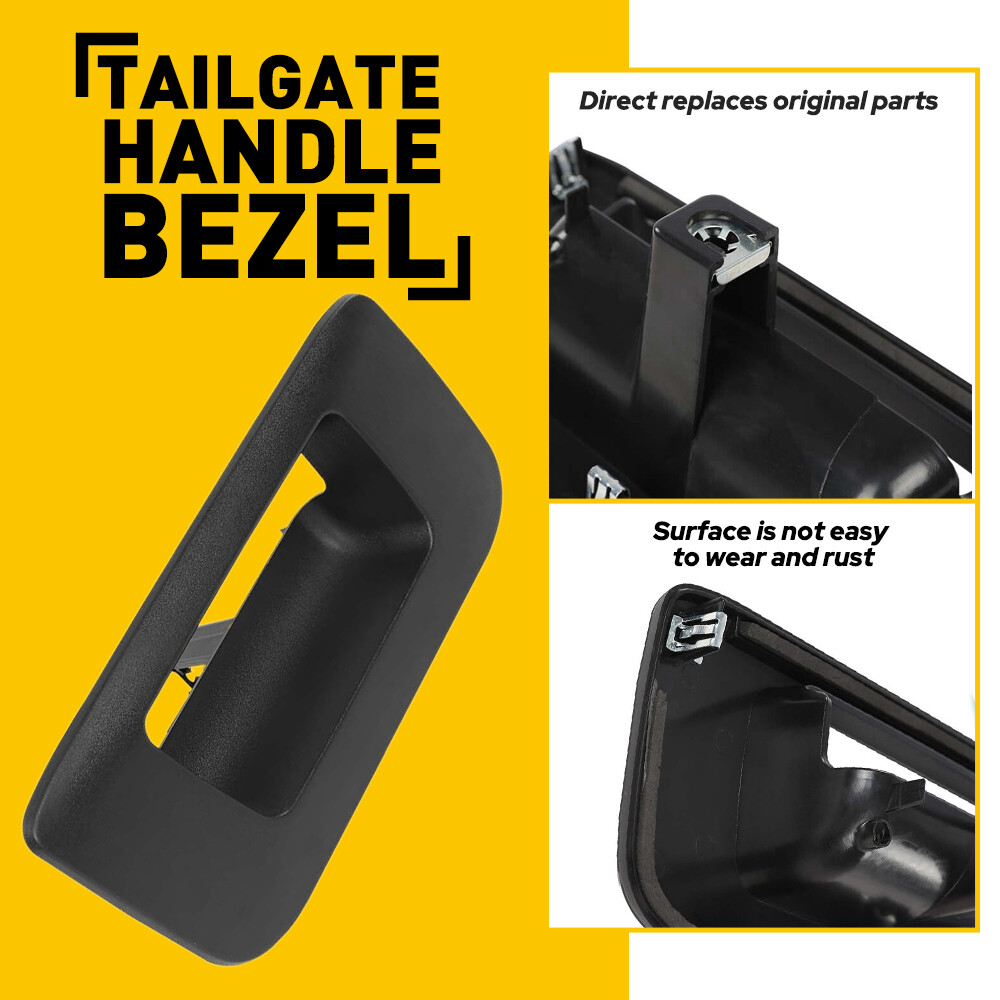 Direct Replacement Tail Gate Handle Bezel For Chevy Silverado & GMC Sierra 2007-2014 – Black ABS