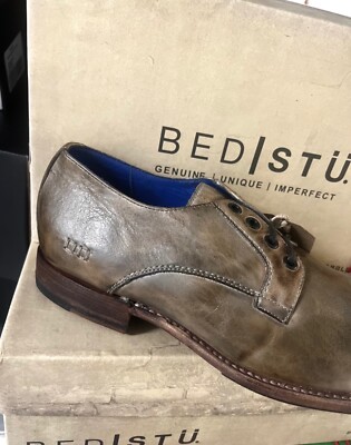 Bed Stu Genoa Derby Cap Toe Mens Leather Lace Up Size 9.5 Bed Stu Mens Genoa Leather Shoes Cap Toe Derby $289 Taupe  main image 3