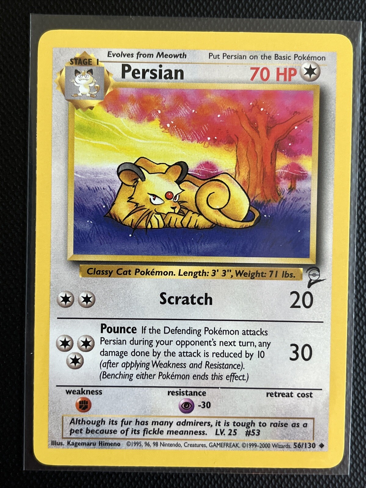 Pokémon Persian 56/130 Base Set 2 Uncommon 👍