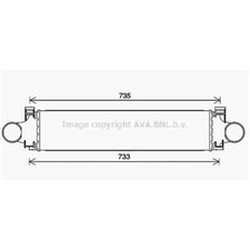 PRASCO Ladeluftkühler luftgekühlt Aluminium für Volvo XC60 XC70 II V70 III