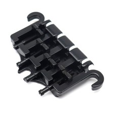 4 String Zinc Alloy 3 Point Bass Bridge Tailpiece Replacement Parts Black