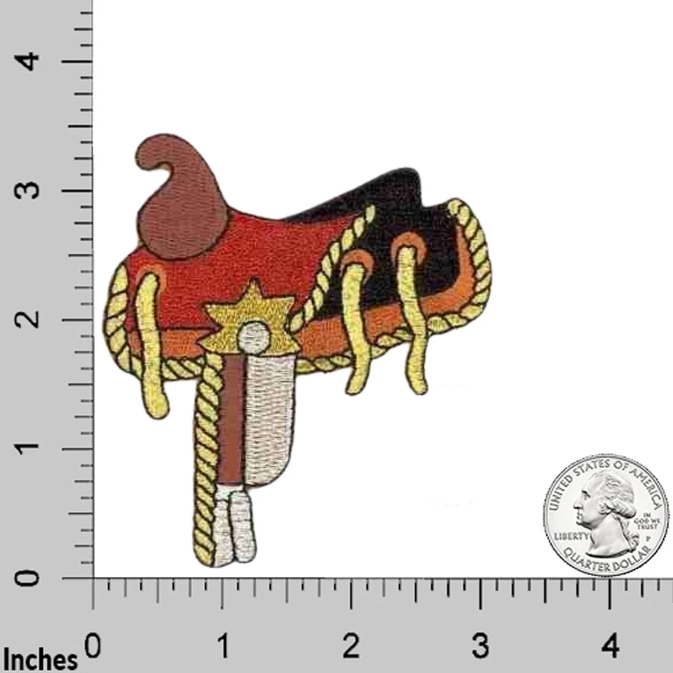 Sillín Western de hilo metálico (paquete de 3) hierro en parche Foto 3 de 4