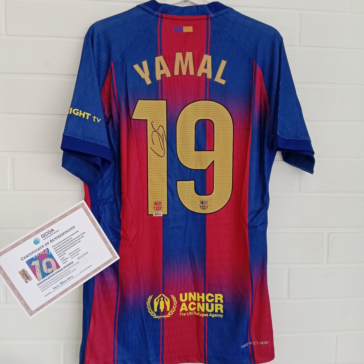 Lamine Yamal #19 Signed Autographed 2025/26 Barcelona FC