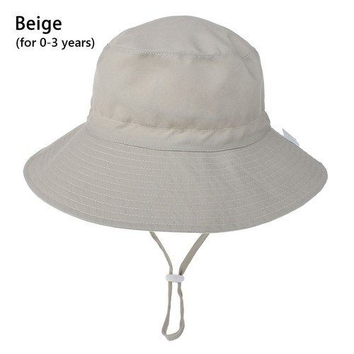 Cover Wide Brim Bucket Hat with Adjustable Chin Strap Baby Sun Hat Beach Cap - Picture 18 of 44