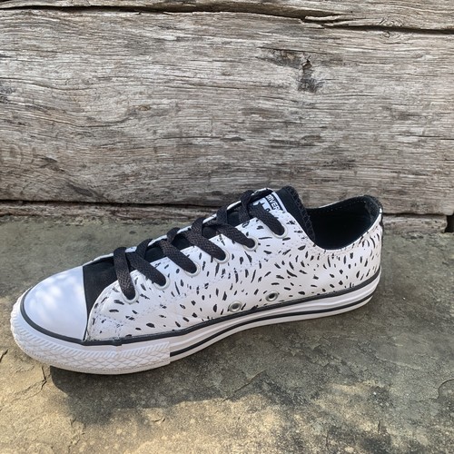 Converse All Star Laced Sneakers Leather Mix White&Black Animal Print UK 5 EU 38 - Picture 8 of 11