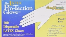 Disposable Latex Gloves, Large, (500 Count)