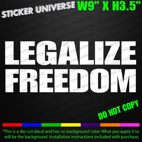 Legalize Freedom Car Window Decal Bumper Sticker 2A Constitution Gun ...