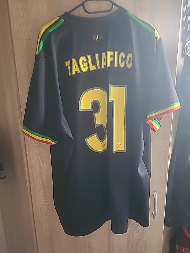 Trikot Adidas Ajax Amsterdam 2021-2022 Third UCL Tagliafico 31 League Bob Marley - Bild 3 von 3