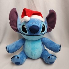 Disney Lilo  Stitch - Stitch with Santa Hat Plush Christmas 10 inch