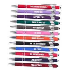 Funny Pens, 12 Pcs Pens Fine Point Smooth Writing Pens, Inspirational