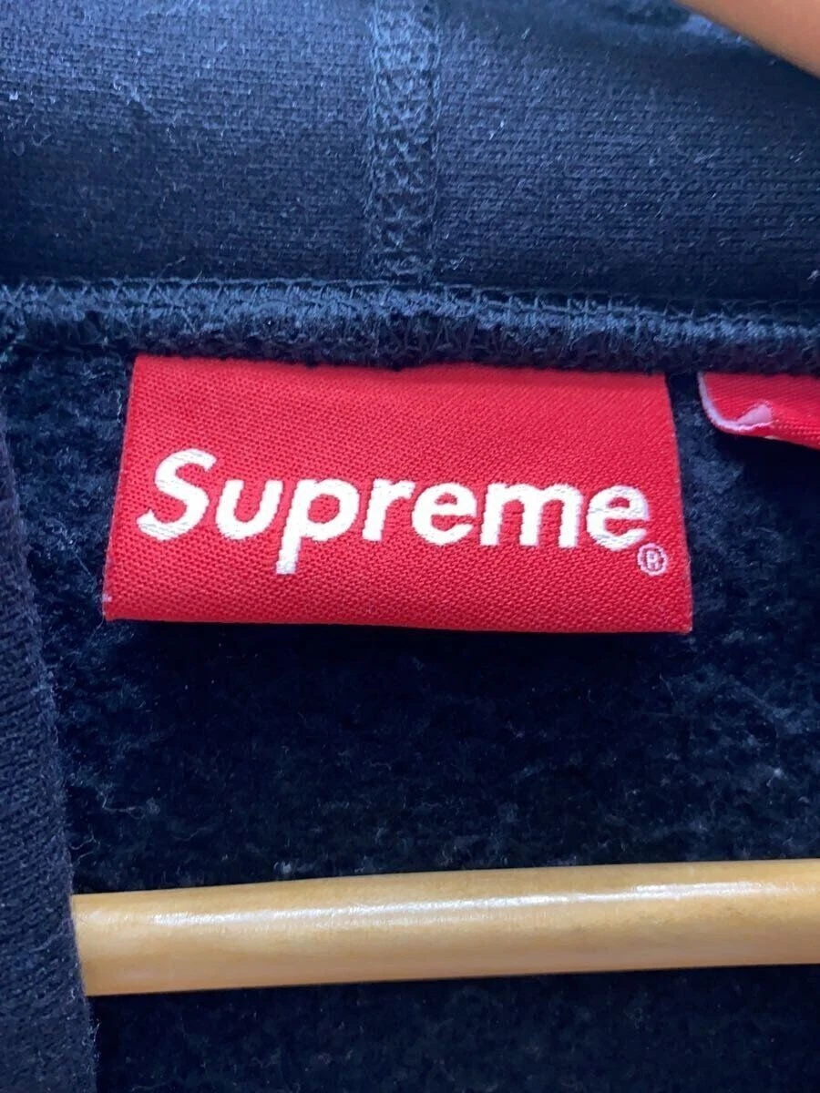 Felpa Supreme con cappuccio M cotone nero usata