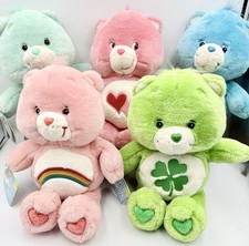 Vtg 2002 Care Bears Plush Lot of 5 Good Luck Cheer Wish Champ Love-A-Lot w/Tags