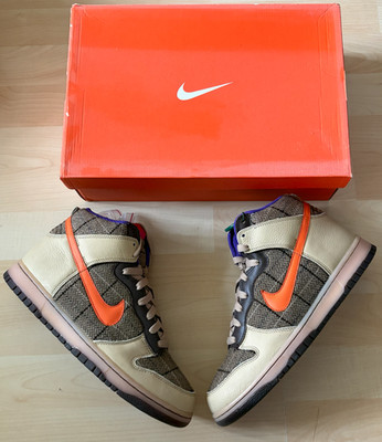 Nike Dunk High Premium  Tweed Orang Blaze    Größe 42,5  Style: 312786-283 Neu