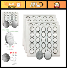 100 Pack CR2032 Coin Cell Batteries, 3V, High Capacity 220mAh, Long Lasting Powe