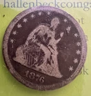 1876 seated liberty quarter VG/AG