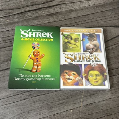 Shrek 4-Movie Collection Anniversary Edition (DVD, 2018) New Sealed Free S&H