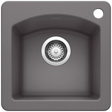 Blanco 440205 Diamond 15" Drop-In or Undermount Single Basin - Cinder