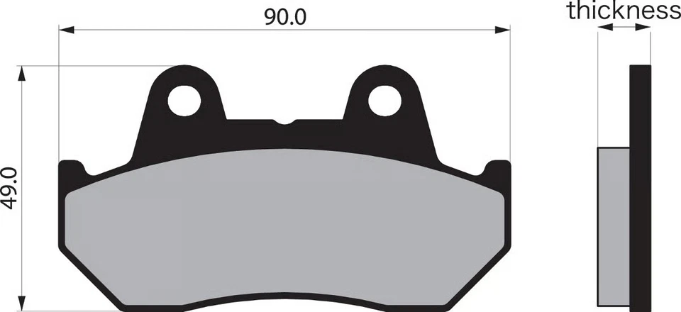 Vesrah Semi-Metallic Brake Pads Non-Asbestos VD-123 970010 VD-123 - Image 2 of 4