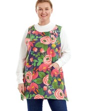Plus Size Cobbler Aprons For Women With Pockets Cotton Linen Baking Smock