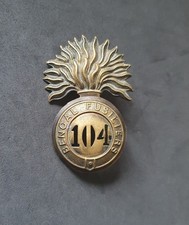 104th Regiment of Foot (Bengal Fusiliers) Glengarry Cap Badge - Decent Copy