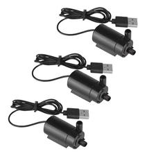3PCS DC 3-5V USB Micro Submersible Mini Water Pump,Small Aquarium Pump for Fi...