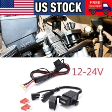 SAE to USB Cable Adapter 2.1A Motorcycle Waterproof USB Charger Kit Inline Fuse
