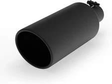 Richeer 3 to 6 inch Exhaust Tip, 3" Outlet:6", Length:15", Black 