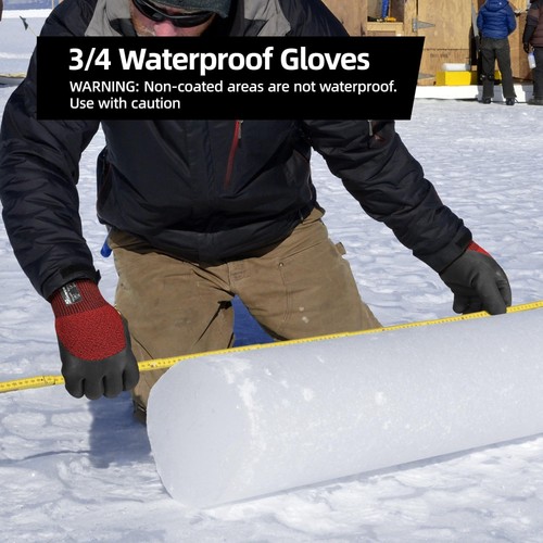 Schwer 6 Pairs Thermal Winter Work Gloves, 3/4 Double-Dipped, ANSI A2 Cut Resist - Picture 7 of 9