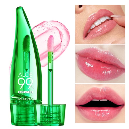 1PC/2PCS Aloe Vera Lip Oil Colour Changing Soothing Lip Oil Mosturising Lipstick - Picture 6 of 12