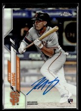 2020 TOPPS CHROME REFRACTOR /499 ROOKIE AUTO KEAN WONG GIANTS