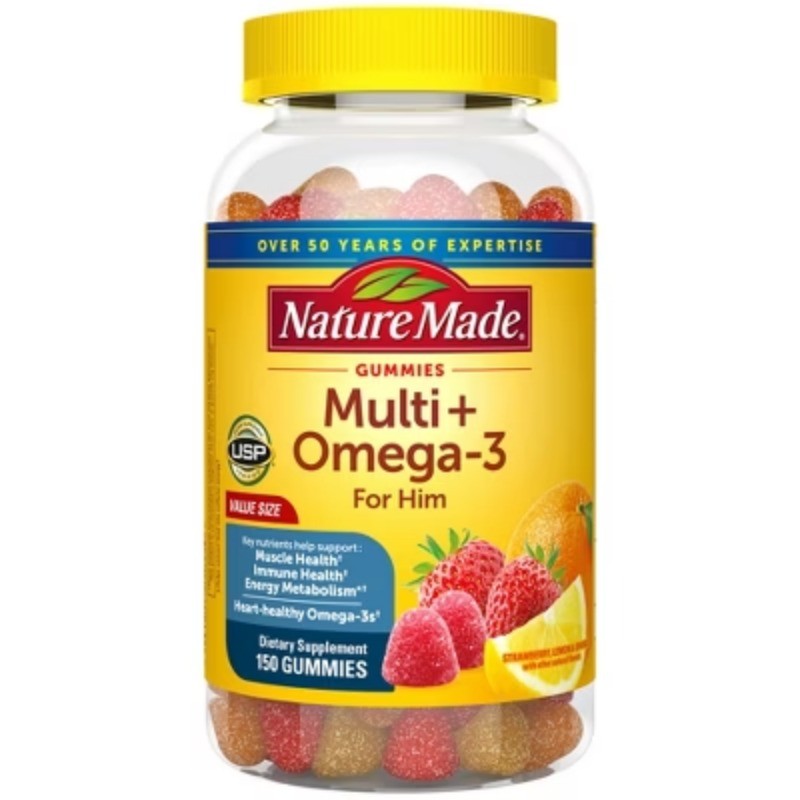  Nature Made Multi for Him Plus Omega-3 Gummies 150ct