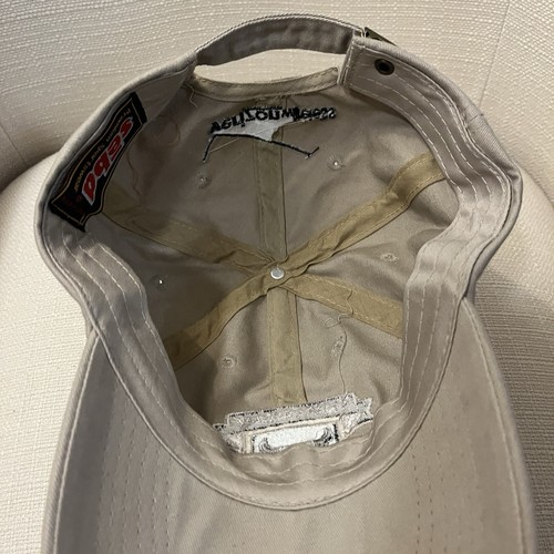 Chicago Bulls Verizon Wireless Tan Strapback Hat NBA Promo Cap Seiba Rare VTG - Picture 6 of 10