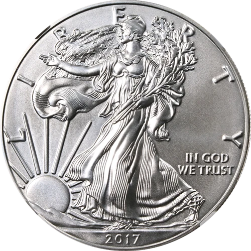 2017-W Silver American Eagle $1 NGC MS70 Burnished - STOCK